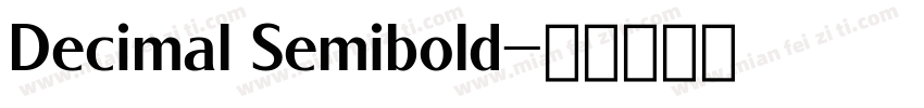 Decimal Semibold字体转换